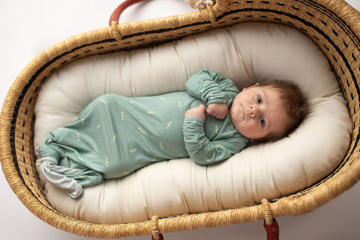 Arrow Print Knotted Newborn Baby Gown Pajamas & Hat