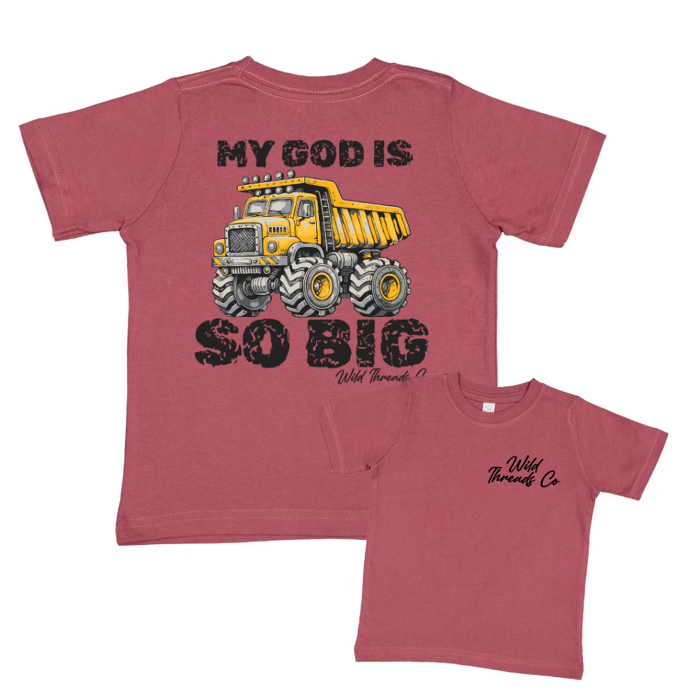 My God Is So Big Tee: Light Heather Gray