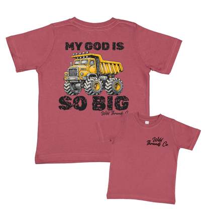 My God Is So Big Tee: Light Heather Gray