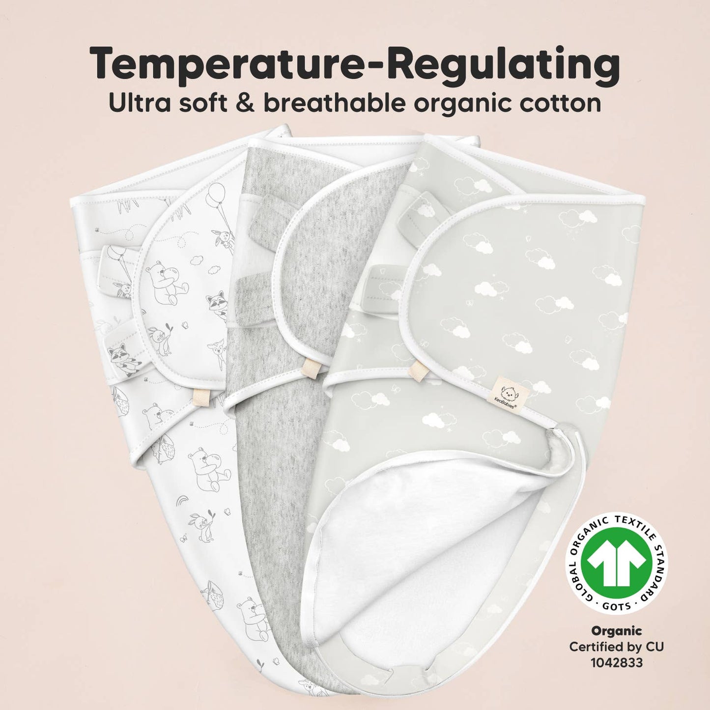 3pk Soothe Zippy Baby Swaddles 0-6 Months,Newborn Sleep Sack: Aspire / One Size