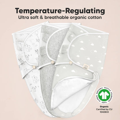 3pk Soothe Zippy Baby Swaddles 0-6 Months,Newborn Sleep Sack: Aspire / One Size