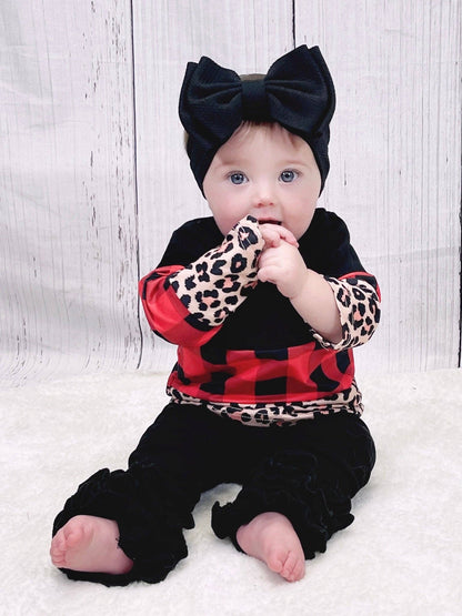 Double Layer Waffle Bow Headwrap - Royal Blue