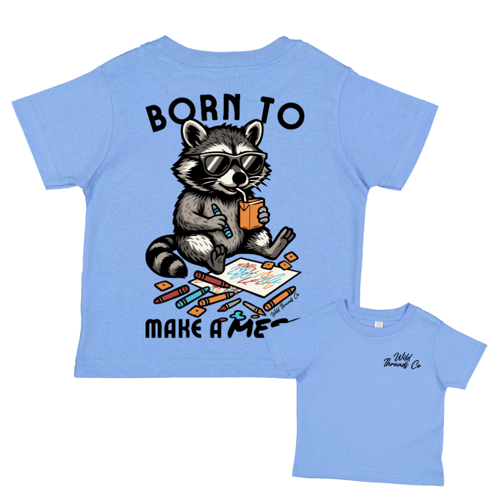 Born To Make A Mess Tee: Mauve / 3T