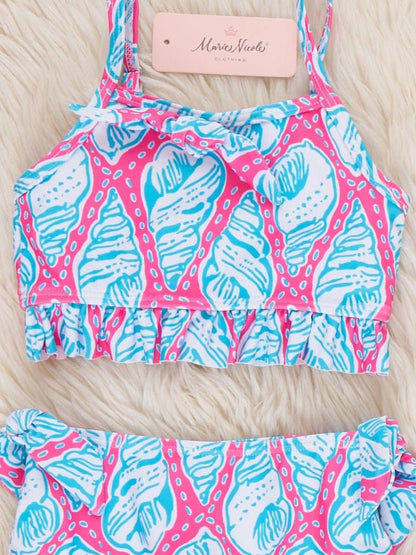 Seaside Shell Swimsuit: Girls