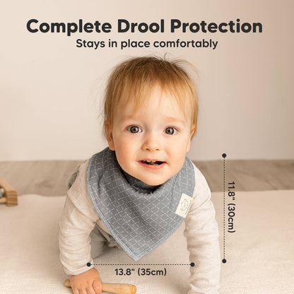 8-pack Baby Bandana Bibs for Boys and Girls: Nordic