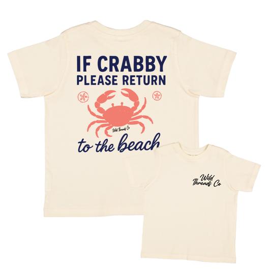 Please Return To Beach Tee: Natural