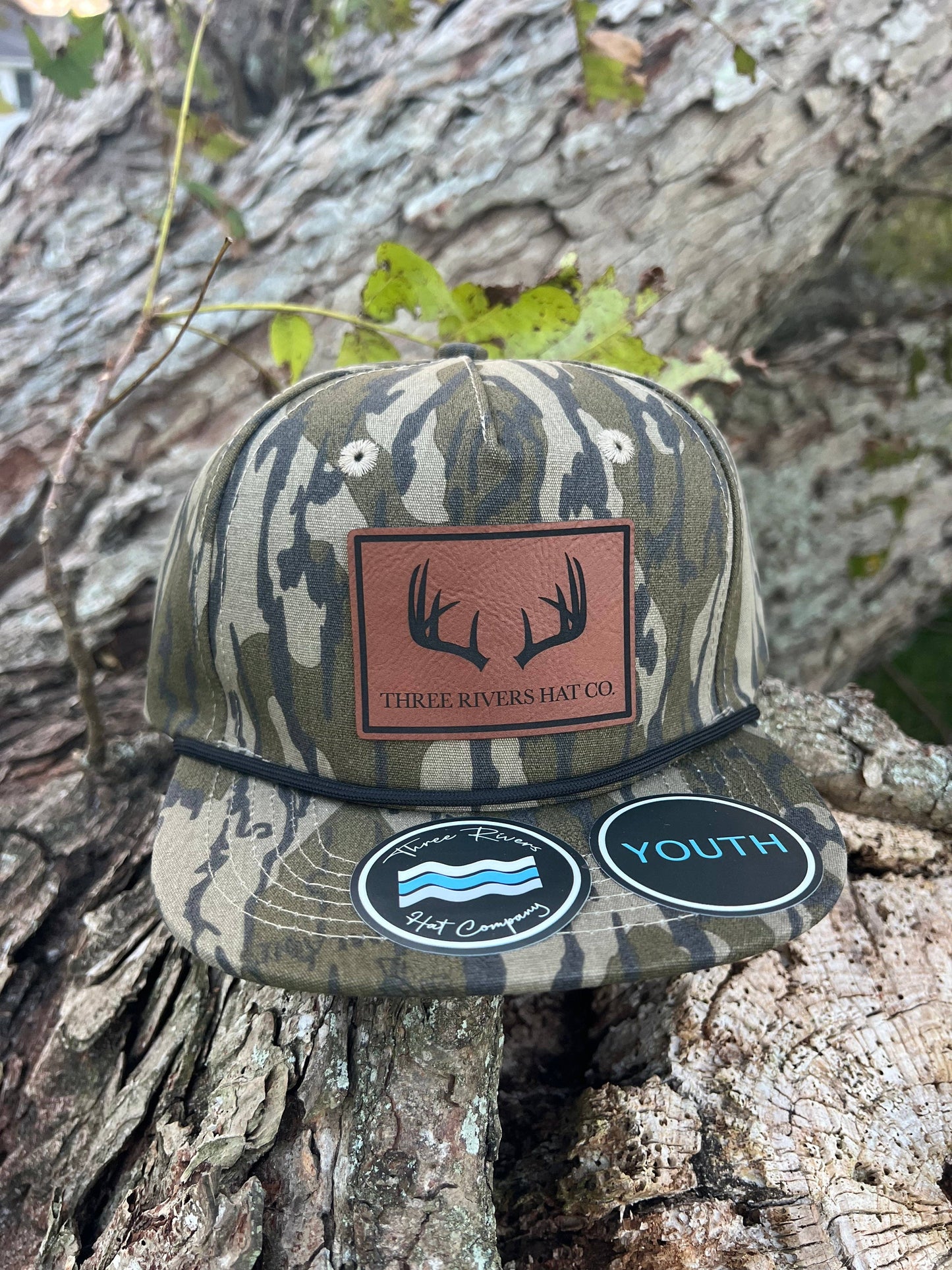 YOUTH/KIDS - Deer Horns - Camo Rope Hat - Lost Hat Co.: Mossy Oak Bottomland