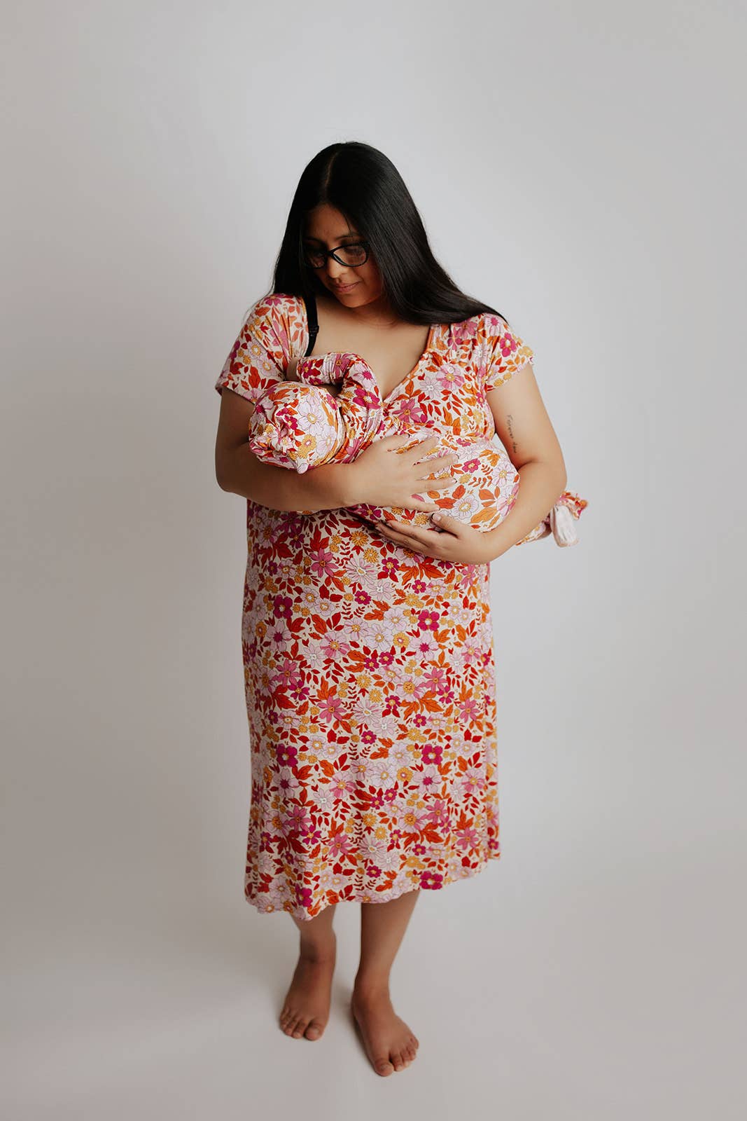 Wild Child Floral Hawaiian Knotted Gown & Bow