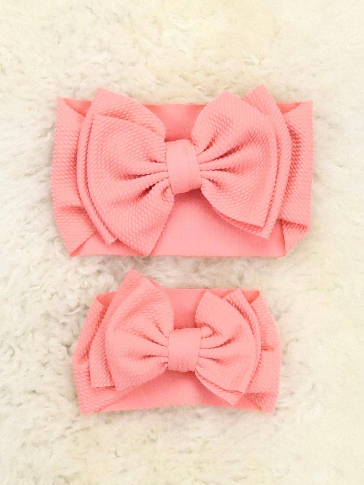 Double Layer Waffle Bow Headwrap - Mustard