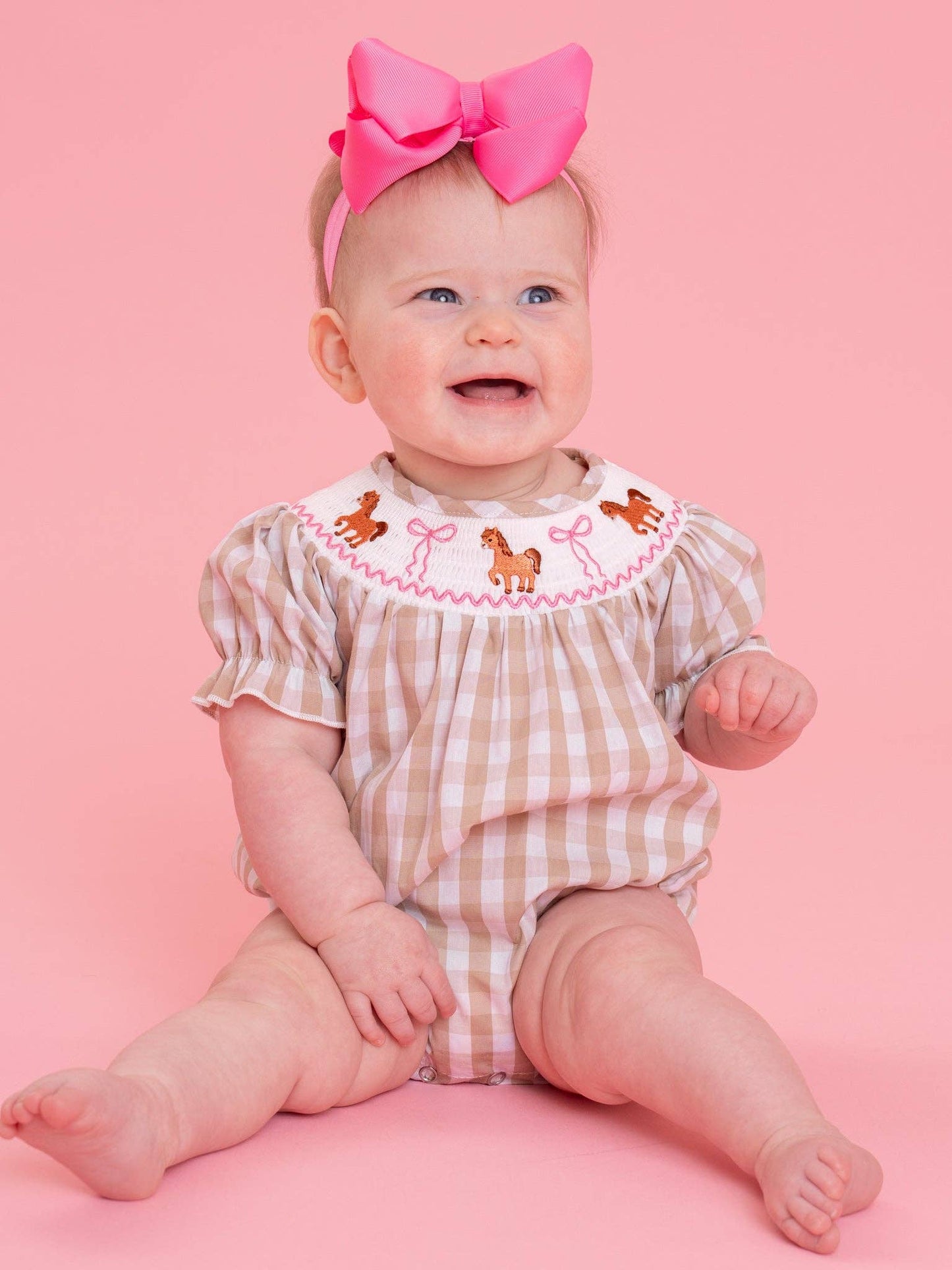 Little Pony Meadow Smocked Bubble Romper