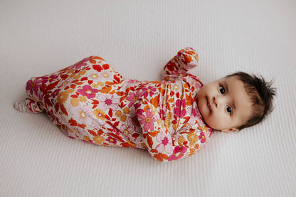 Wild Child Floral Hawaiian Knotted Gown & Bow