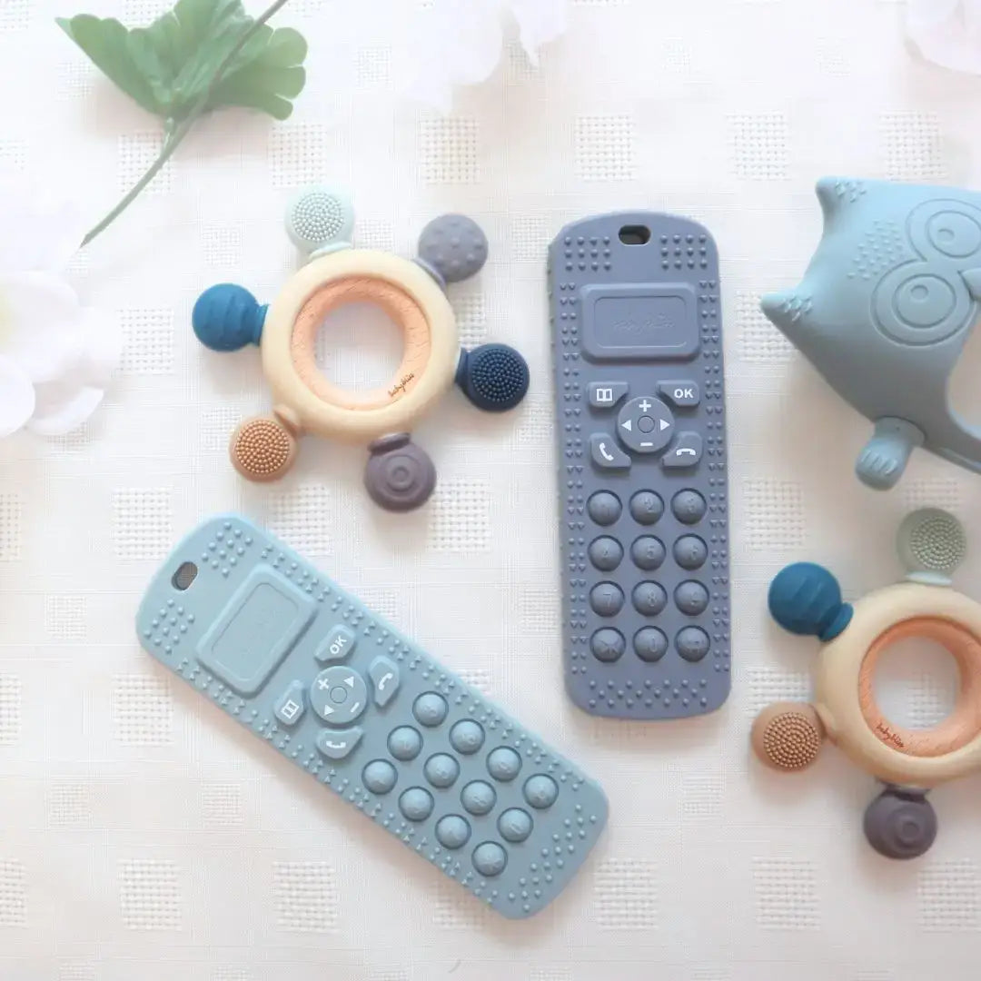 Sensory Popper Teether Phone - Dusty Pink
