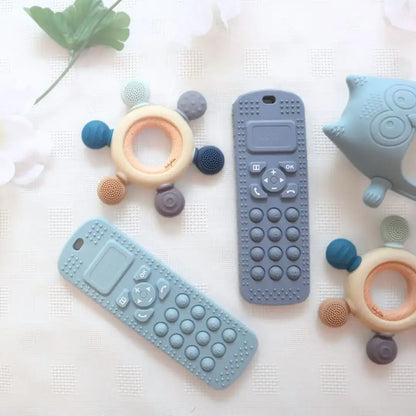 Sensory Popper Teether Phone - Dusty Pink