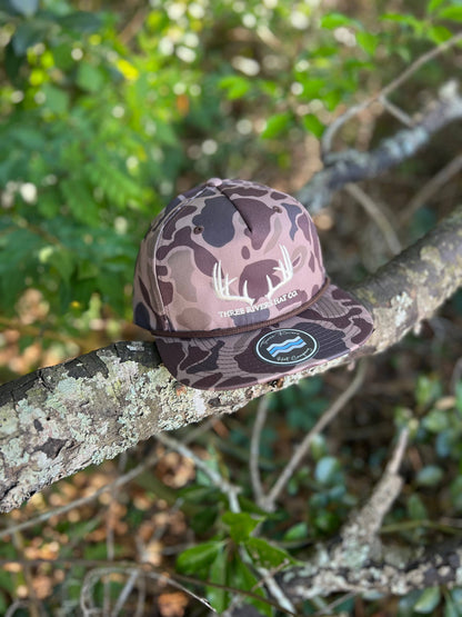 Classic Whitetail Rack - Rope Snapback - Richardson 256p: Harvest Duck Camo (Light Brown)