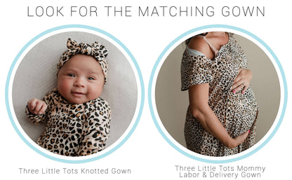 Leopard Knotted Gown & Bow