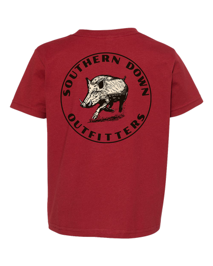 Boar Toddler Tee: Garnet / 3T
