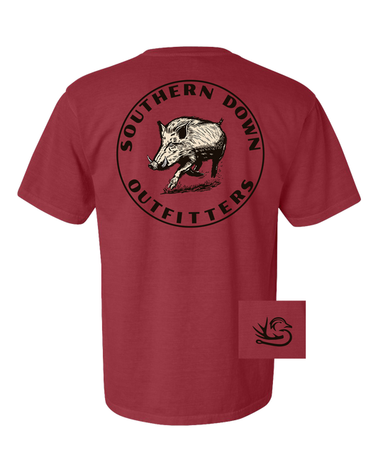 Boar Youth Tee: Crimson / Youth Medium