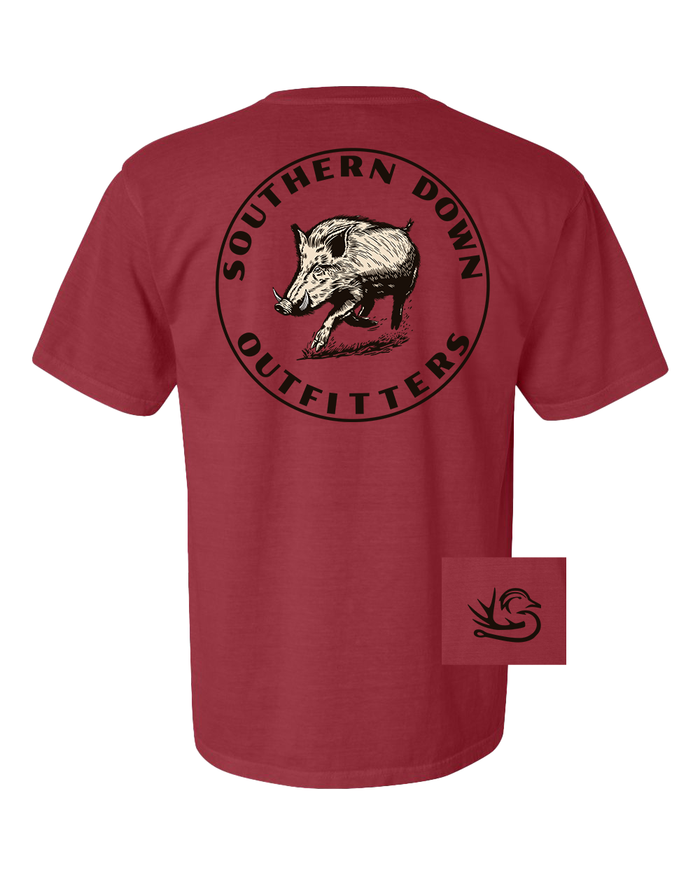 Boar Youth Tee: Crimson / Youth XL