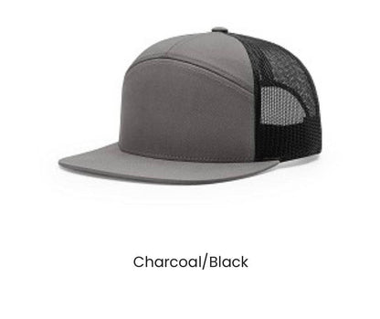 Turkey Feather - Flatbill Snapback Hat - Richardson 168: Solid Black