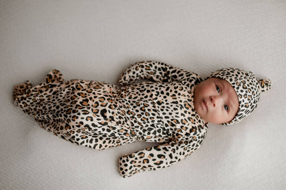 Leopard Knotted Gown & Bow