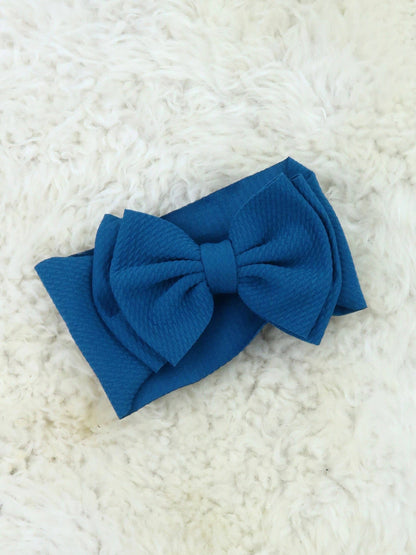 Double Layer Waffle Bow Headwrap - Jade