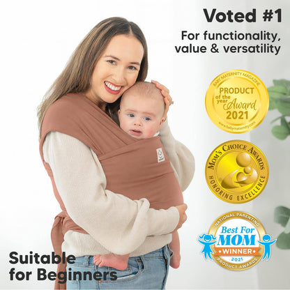 KeaBabies Original Baby Wrap Carrier: Terracotta