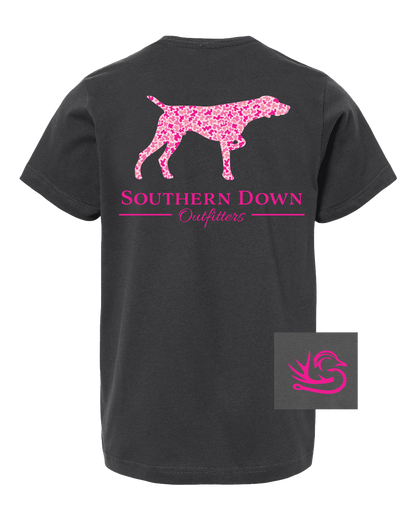 Pink Camo Dog Tee: Slate