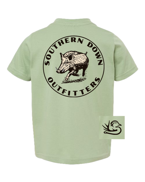 Boar Toddler Tee: Garnet / 2T