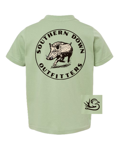 Boar Toddler Tee: Garnet / 2T