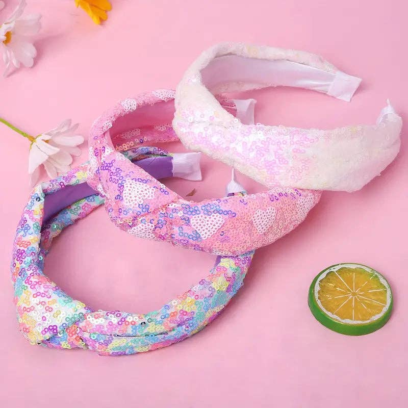 Sequin Glitter Pack of 3 Headbands